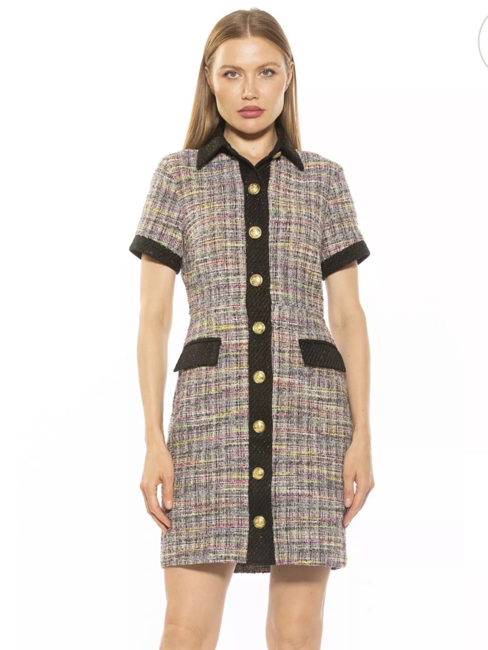 Alexia Admor Multicolor Tweed Dress